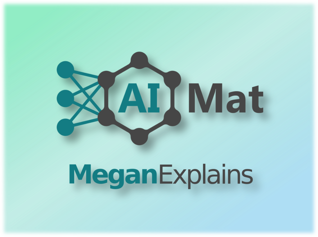 AiMat logo and text "Megan Explains" on a turquoise background.