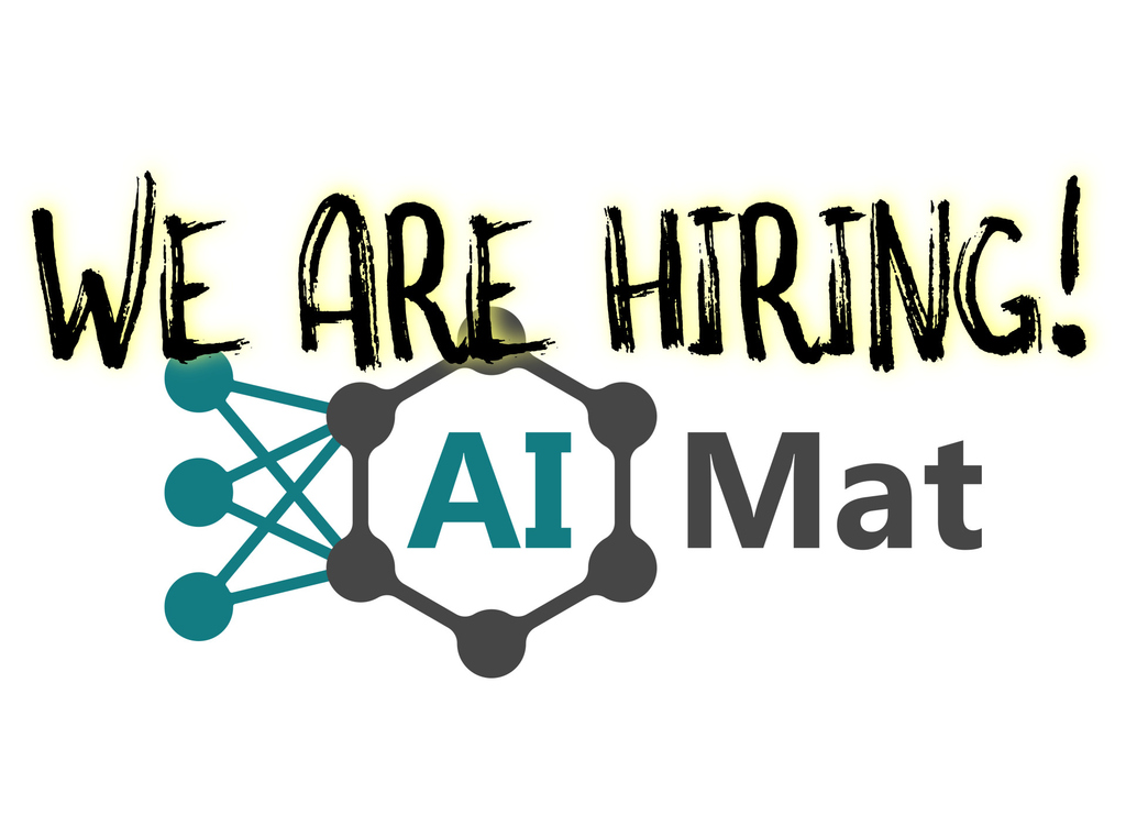AiMat logo with text "We are hiring!"